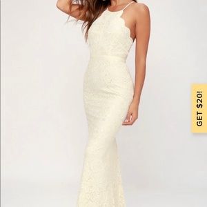 Ivory Lace Maxi Dress